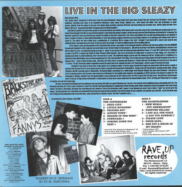 Contenders / Backstabbers - Live In The Big Sleazy (LP, Album)