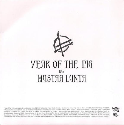 Fucked Up – Year Of The Pig - 7" - With Insert - 2008 - Matador – OLE 828-7 - Very Good Condition (M / VG+)