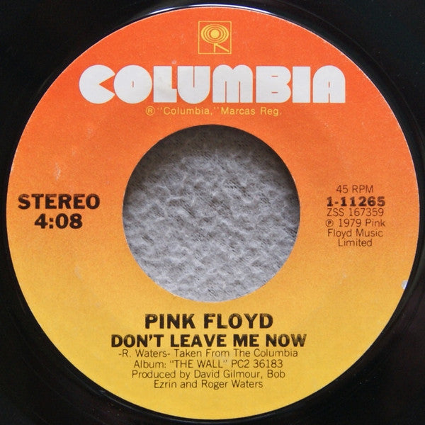 Pink Floyd – Run Like Hell - 7" - 1980 - Columbia – 1-11265 - Vinilo Muy Buen Estado / Portada Genérica (VG+/Generic).