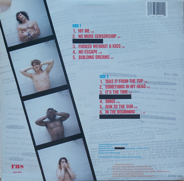 Scream – No More Censorship - LP - Original Inner Sleeve - 1988 - Real Authentic Sound ‎– RAS 4001 - Vinilo Muy Buen Estado (VG++) / Portada Muy Buen Estado (VG++)