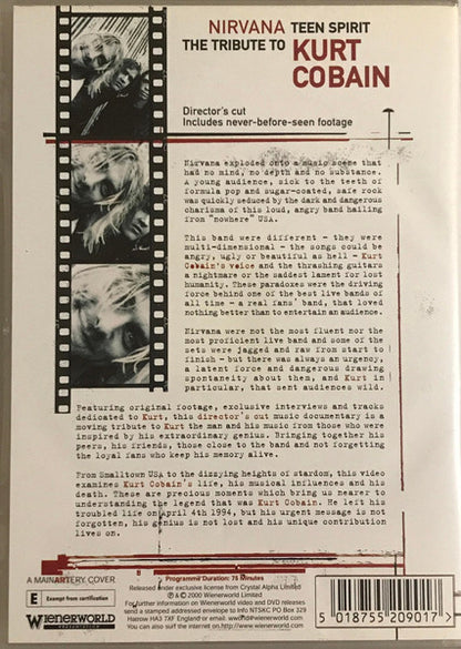Nirvana - Teen Spirit: The Tribute To Kurt Cobain (Director's Cut) - DVD - DVD Very Good Condition / Cover Very Good Condition (VG+/VG+)