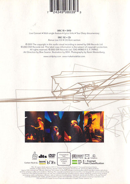 Coldplay – Live 2003 - CD+DVD - Like New (M- / M-)