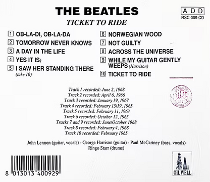 THE BEATLES CD Ticket To Ride