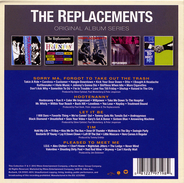 The Replacements – Original Album Series - 5xCD Box Set - NEW / SEALED.