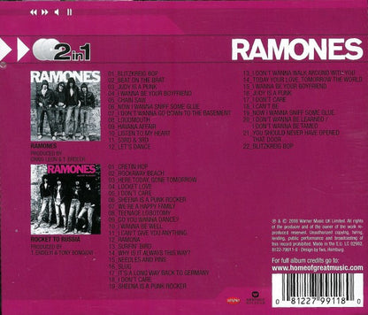 Ramones – Ramones / Rocket To Russia - 2xCD - CDs Muy Buen Estado / Portada Como Nueva (VG+/M-)