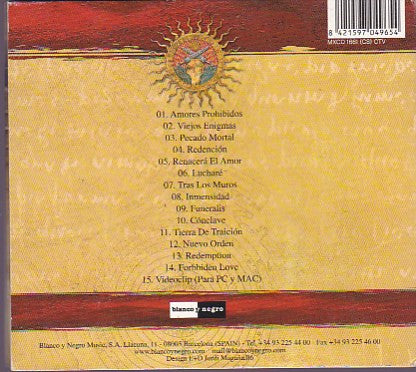 Enigma Borgia ‎– Pecado Mortal - CD - Digipak - 2006 - Blanco Y Negro ‎– MXCD 1661 (CS) CTV - Muy Buen Estado / Very Good Condition (VG+ / VG+)
