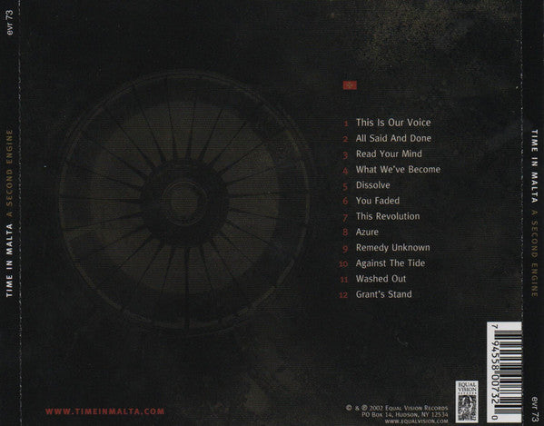 Time In Malta – A Second Engine - CD - 2002 - Equal Vision Records – EVR73 - Like New (M- / M-)
