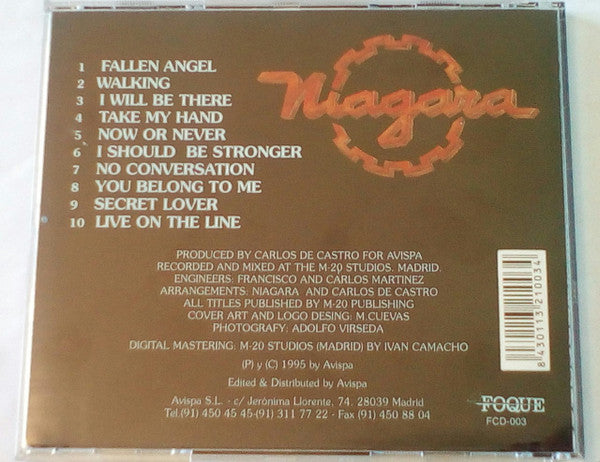 Niagara – Now Or Never - CD - Avispa – FCD-003
