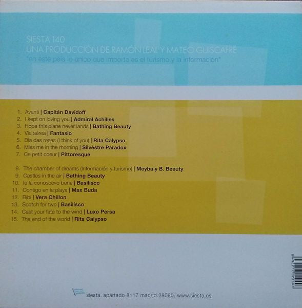 Información Y Turismo. Un Crucero De Placer A Bordo De La Fantasía De Siesta - LP - 2001 - Siesta – SIESTA 140 - Nuevo sin usar pero no precintado / New unplayed but not sealed.