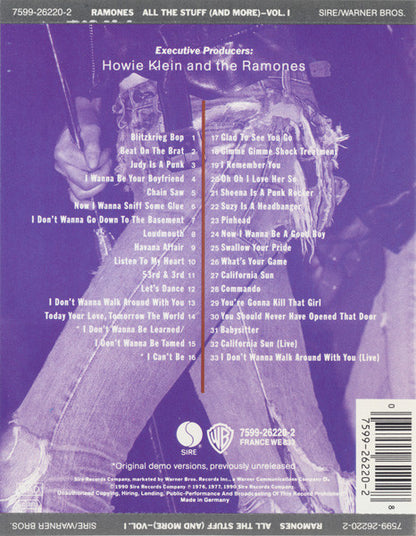 Ramones – All The Stuff (And More) - Vol. 1 - CD - Very Good Condition (VG+ / VG+)