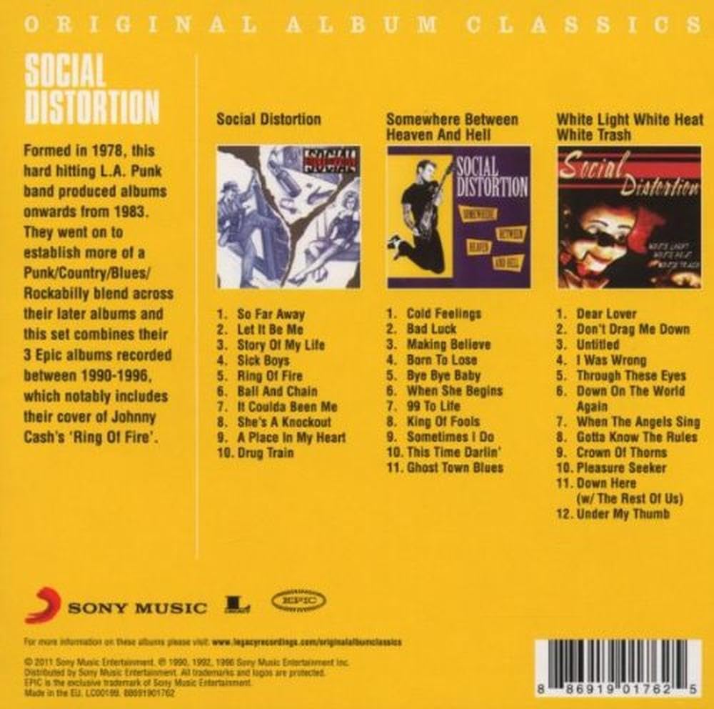 Social Distortion ‎– Original Album Classics - 3xCD Box Set - NUEVO / PRECINTADO - NEW / SEALED.