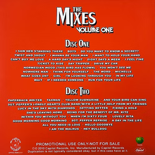 BEATLES 2xCD Rock Band The Mixes Volume One