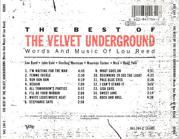 The Velvet Underground – The Best Of The Velvet Underground (Words And Music Of Lou Reed) - CD - CD Like New (M-) / Cover Like New (M-)
