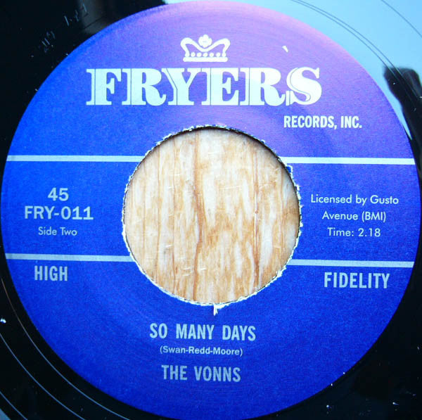 Elaine Armstrong / The Vonns – Sad But True / So Many Days - 7" - 2011 - Fryers – FRY-011 - Vinyl Like New / Generic Sleeve (M-/Generic)
