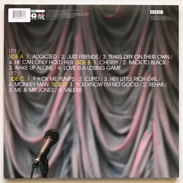 Amy Winehouse – Live At Glastonbury 2007 - 2xLP - 180g - Clear - 2022 - UMC – 4555684, Island Records – 4555684, UMC – 00602445556847, Island Records – 00602445556847