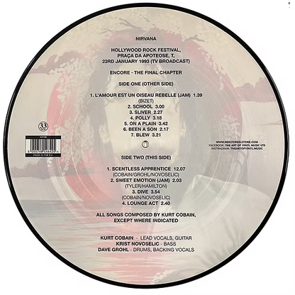 NIRVANA LP Hollywood Rock Festival 1993 Encore The Final Chapter (Picture Disc)