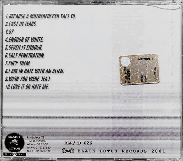 Swan Christy – Black Is The White Color - CD - 2001 - Black Lotus Records ‎– BLR/CD 026 - NEW / SEALED.