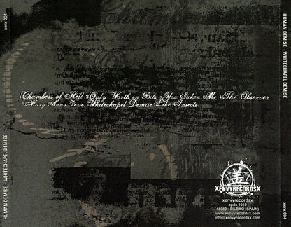 Human Demise – Whitechapel Demise - CD - New and unplayed but not sealed.