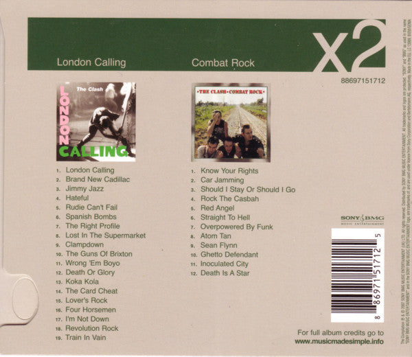 The Clash ‎– London Calling / Combat Rock - 2xCD - Como Nuevo / Like New (M- / M-)