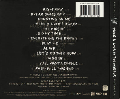 Korn – Take A Look In The Mirror - CD+DVD - Limited Edition Digipak - Very Good Condition (VG+ / VG+)