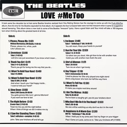 BEATLES LP Love Me Too (White Coloured Vinyl) Sexist Songs Love #MeToo