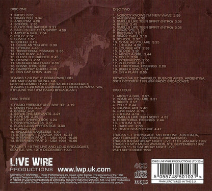 Nirvana - Live On Air - 4xCD Box Set - CDs Muy Buen Estado / Portada Muy Buen Estado (VG+/VG+)