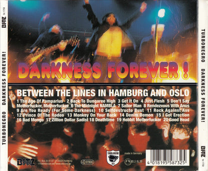 Turbonegro – Darkness Forever! (Between The Lines in Hamburg and Oslo) - CD - Digipak - Like New (M- / M-)
