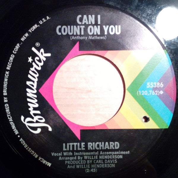 Little Richard – Soul Train / Can I Count On You - 7" - Reissue - Vinyl Near Mint / Generic Sleeve (M-/Generic)