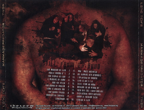 Leng Tch'e – ManMadePredator - CD - 2003 - The Spew Records – TS08 - Nuevo sin usar pero no precintado / New and unplayed but not sealed.