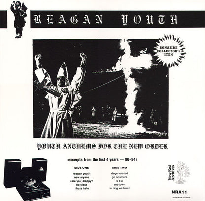 Reagan Youth – Vol. 1 - LP - ROJO / RED - 1990 - New Red Archives – NRA11 - Como Nuevo / Like New (M- / M-)