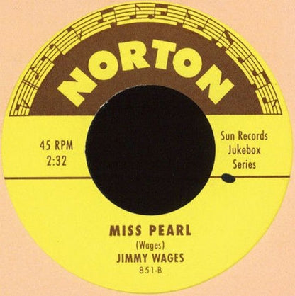 Glenn Honeycutt / Jimmy Wages – Rock All Night / Miss Pearl - 7" - 2001 - Norton Records – 851 - Like New / Like New (M- / M-)