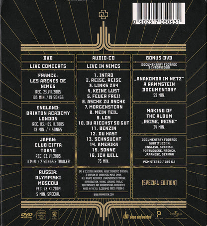 Rammstein – Völkerball (Special Edition) - CD + 2xDVD - Digipak Box Set - CD y DVDs Muy Buen Estado / Portada Muy Buen Estado (VG+/VG+)