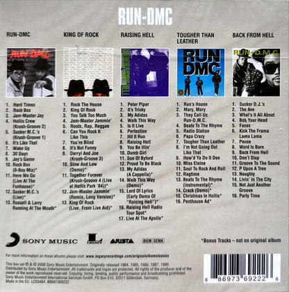 Run-DMC – Original Album Classics - 5xCD Box Set - NUEVO / PRECINTADO - NEW / SEALED.