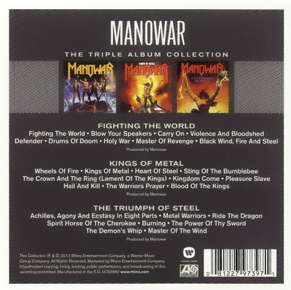 Manowar – The Triple Album Collection - 3xCD Box Set - CDs Muy Buen Estado / Portadas Muy Buen Estado (VG+/VG+)