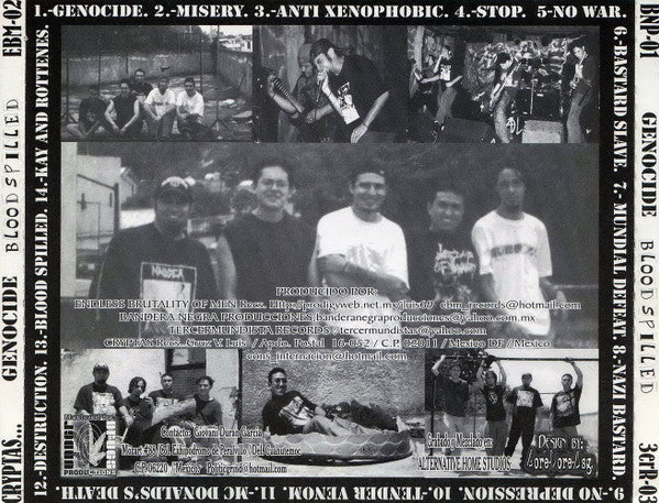 Genocide – Blood Spilled - CD - CD Como Nuevo / Portada Como Nueva (M-/M-)