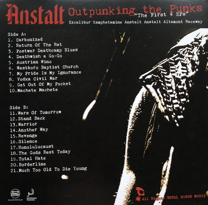 Anstalt – Outpunking The Punks - LP - RED - 2015 - Farewell Records – FWR53 - Very Good Condition (M / VG+)