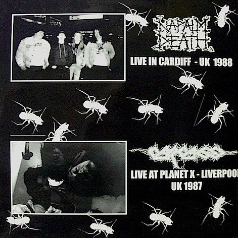 Napalm Death / Carcass – Napalm Death / Carcass - LP - Color - Live In Cardiff 1988 + Live At Planet X Liverpool 1987 - USED (M- / VG+)