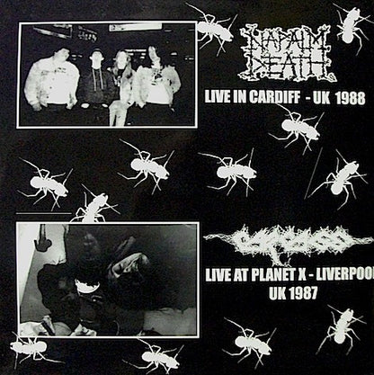 Napalm Death / Carcass – Napalm Death / Carcass - LP - Color - Live In Cardiff 1988 + Live At Planet X Liverpool 1987 - USED (M- / VG+)