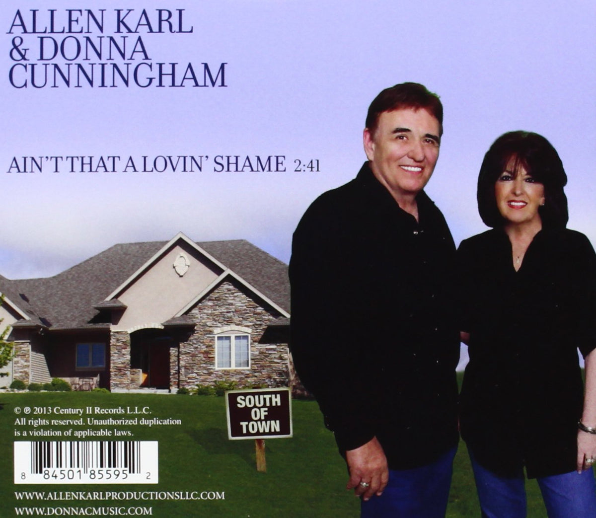 Allen Karl & Donna Cunningham ‎– Ain't That A Lovin' Shame - CD, Single, Promo - NEW – SEALED.