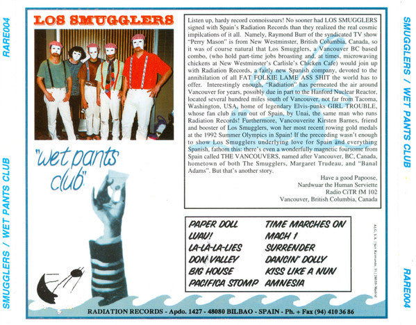 Los Smugglers - Wet Pants Club (CD, Album)