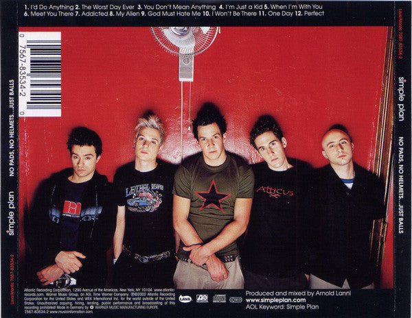 Simple Plan – No Pads, No Helmets...Just Balls - CD - 2002 - Lava – 7567-83534-2, Atlantic – 7567-83534-2 - Vinilo Muy Buen Estado (VG+) / Portada Como Nueva (M-)