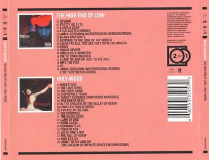 Marilyn Manson – The High End Of Low + Holy Wood - 2xCD - CDs Como Nuevos / Portada Como Nueva (M-/M-).