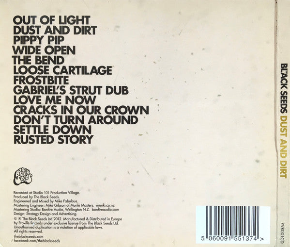 The Black Seeds – Dust And Dirt - CD - Digipak - 2012 - Proville Records – PVR001CD