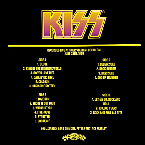 KISS 2xLP On Tour! June 28th 1996 (Yellow Colored Vinyls) with Giant Poster