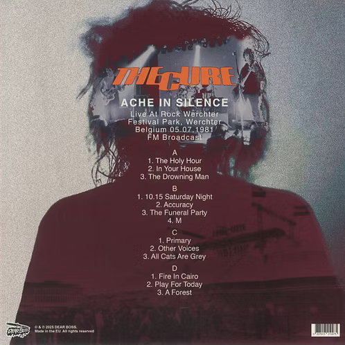 THE CURE 2xLP Ache In Silence - Live At Rock Werchter Festival 1981