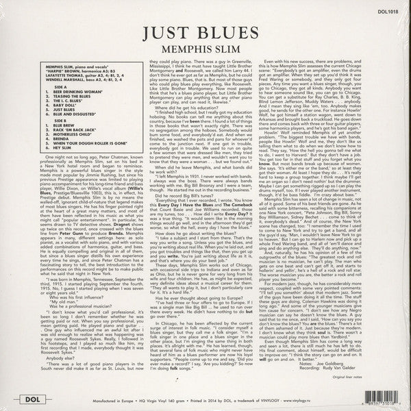 Memphis Slim – Just Blues - LP - 2014 - Dol – DOL1018 - NUEVO - PRECINTADO / NEW – SEALED.