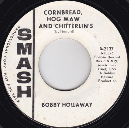 Bobby Hollaway – Funky Little Drummer Boy / Cornbread, Hog Maw And Chitterlin's - 7" - 1967 - Smash Records – S-2137 - Vinyl Near Mint / Generic Sleeve (M-/Generic)