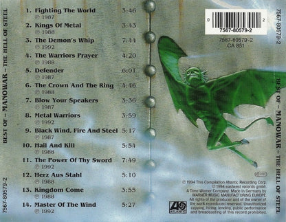 Manowar – Best Of Manowar - The Hell Of Steel - CD - Nuevo sin usar pero no precintado / New unplayed but not sealed.