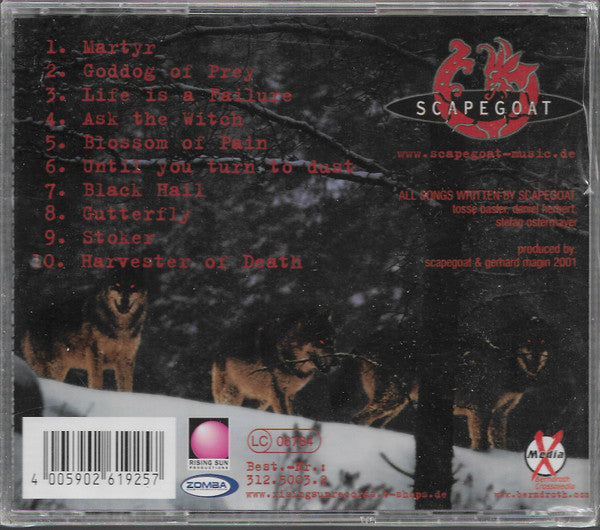 Scapegoat – Goddog of Prey - CD - New unplayed but not sealed.