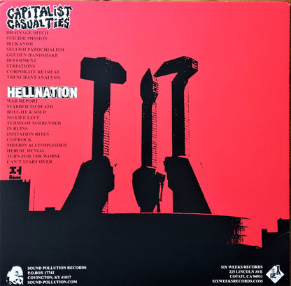 Capitalist Casualties / Hellnation – LP - 2008 - Sound Pollution Records – POLLUTE 101, Six Weeks – SW-114 - NEW – SEALED.
